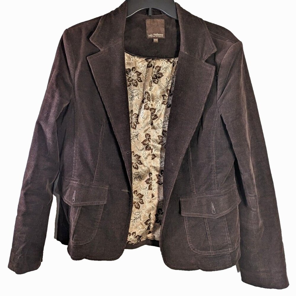 New York & Company Brown Corduroy Blazer - Women’s Tailored Jacket